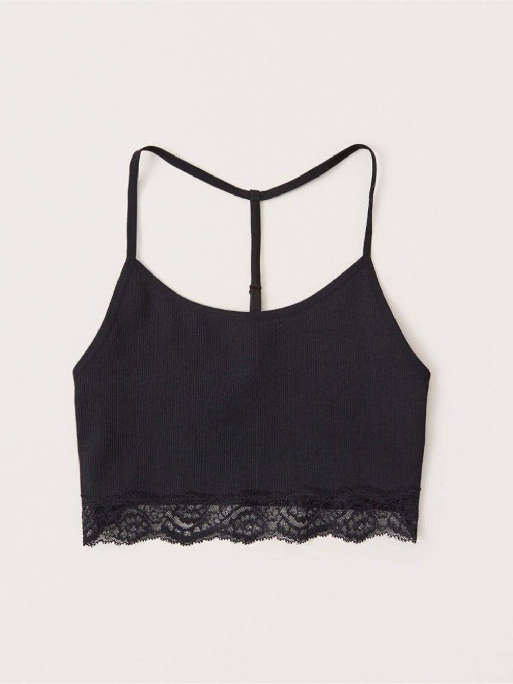 Abercrombie Lace Tank Top - Black (Soft A&F Seamless)